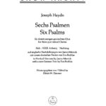 Haydn, Joseph : Six Psalms