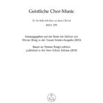 Schütz, Heinrich : So fahr ich hin zu Jesu Christ