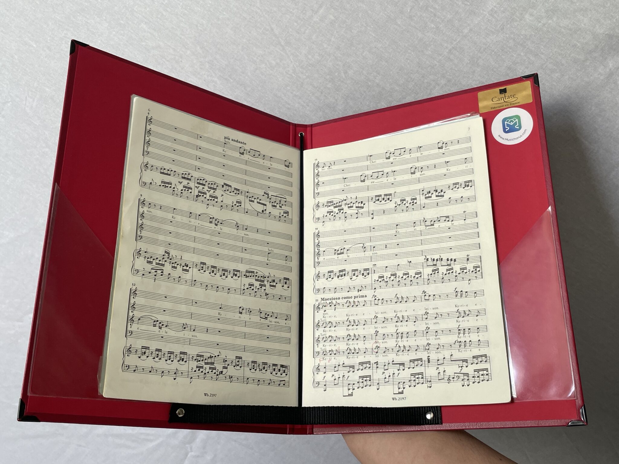 Porte partitions Cantate Modèle Prestige Rouge