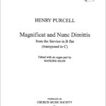 Henry Purcell : Magnificat And Nunc Dimittis From B Flat Service