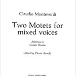 Claudio Monteverdi : Two Motets for mixed voices